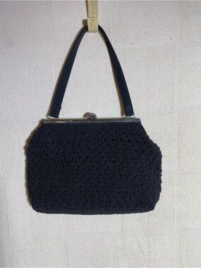 Vintage Kathy Ireland Classic Black Evening Handbag